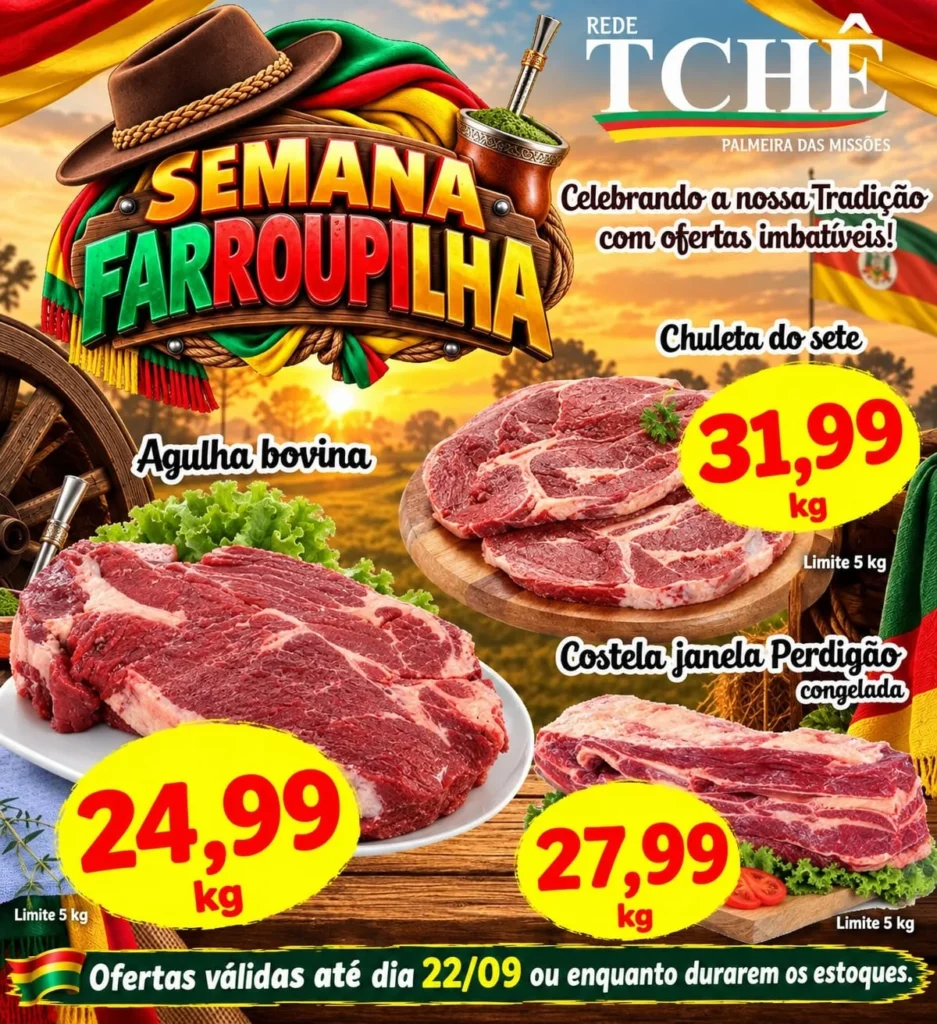 Ofertas Rede Tchê Palmeira – de 22/09 a 22/09