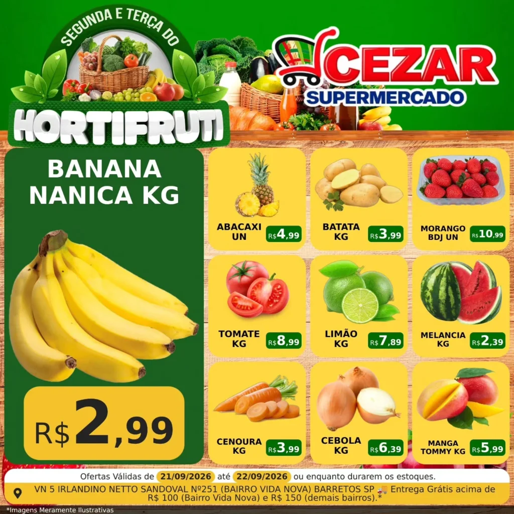 Ofertas Cezar Supermercado – até 22/09/2026
