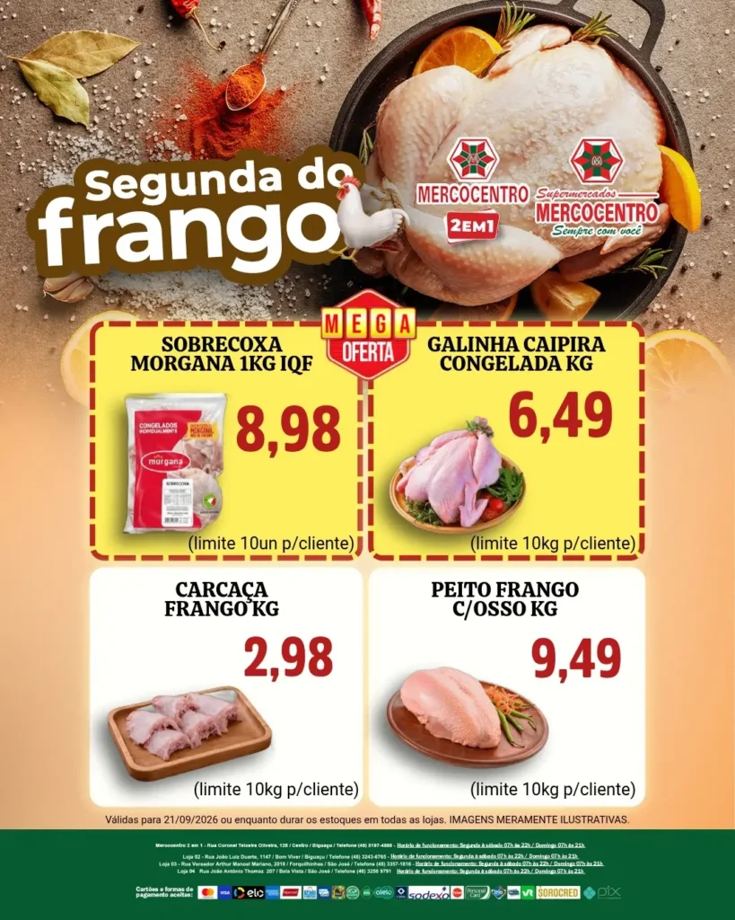 Ofertas SUPERMERCADOS MERCOCENTRO 🛒 – até 21/09/2026