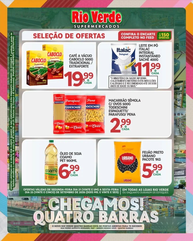 Ofertas Rio Verde Supermercados – de 21/09/2026 a 25/09/2026