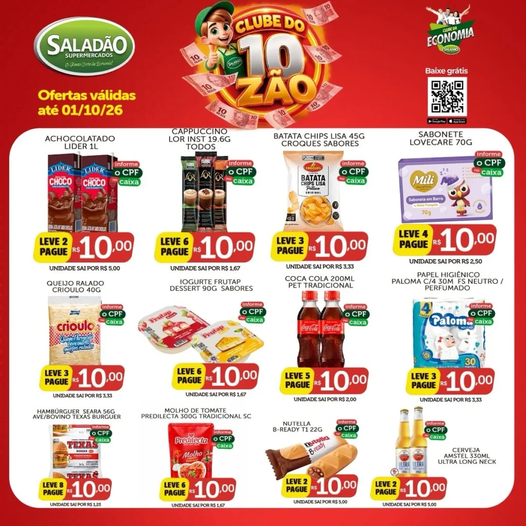 Ofertas Saladão Supermercados – 01/10/2026