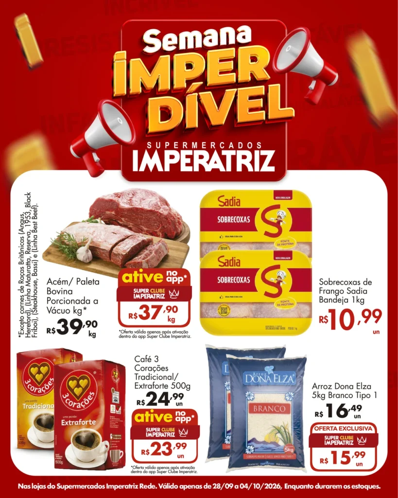 Ofertas Rede Supermercados Imperatriz – 04/10/2026 Ofertas Rede Supermercados Imperatriz – 04/10/2026