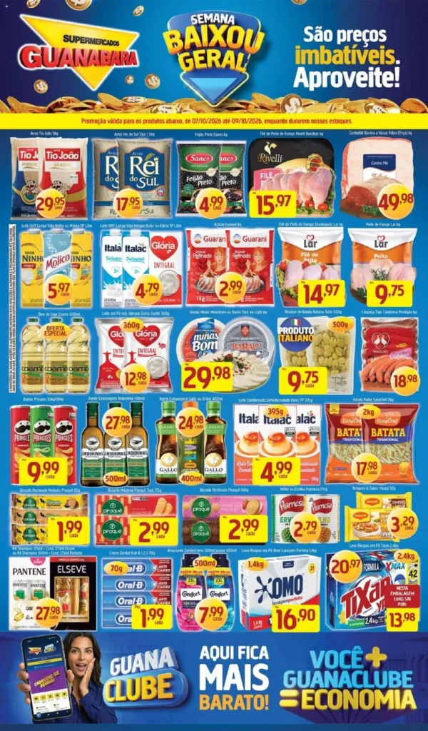 Ofertas Supermercados Guanabara promoção até 09/10/2026.