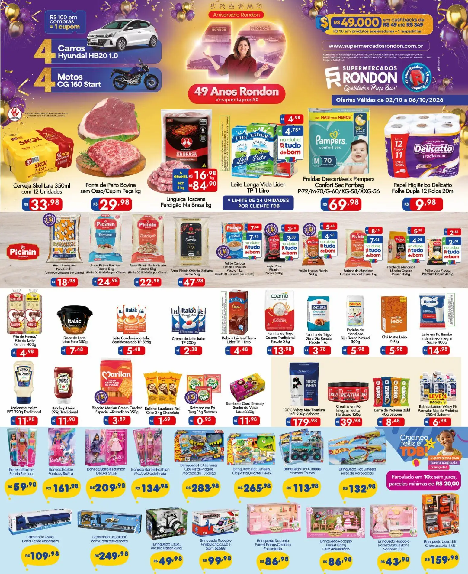 Ofertas Supermercados Rondon até 06/10/2026.