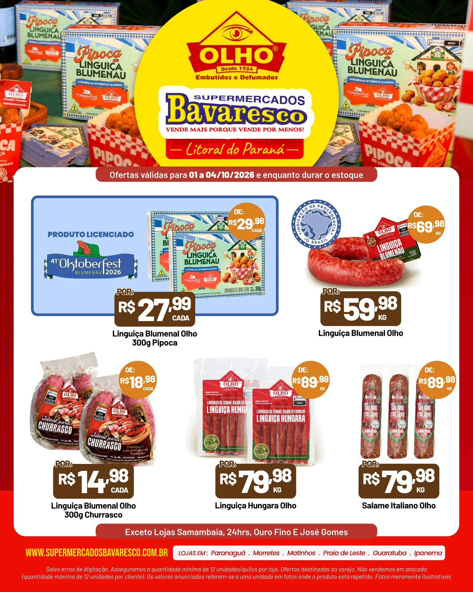 Ofertas Supermercados Bavaresco – 02/10/2026