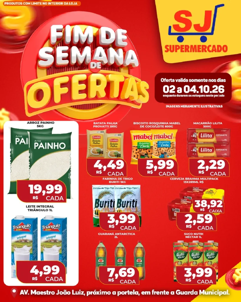 Ofertas SJ Supermercado – 02/10/2026