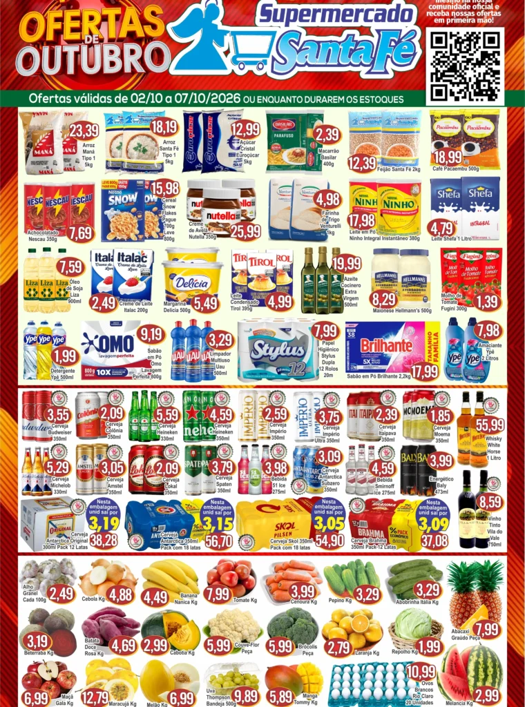Ofertas SUPERMERCADO SANTA FÉ – 07/10/2026
