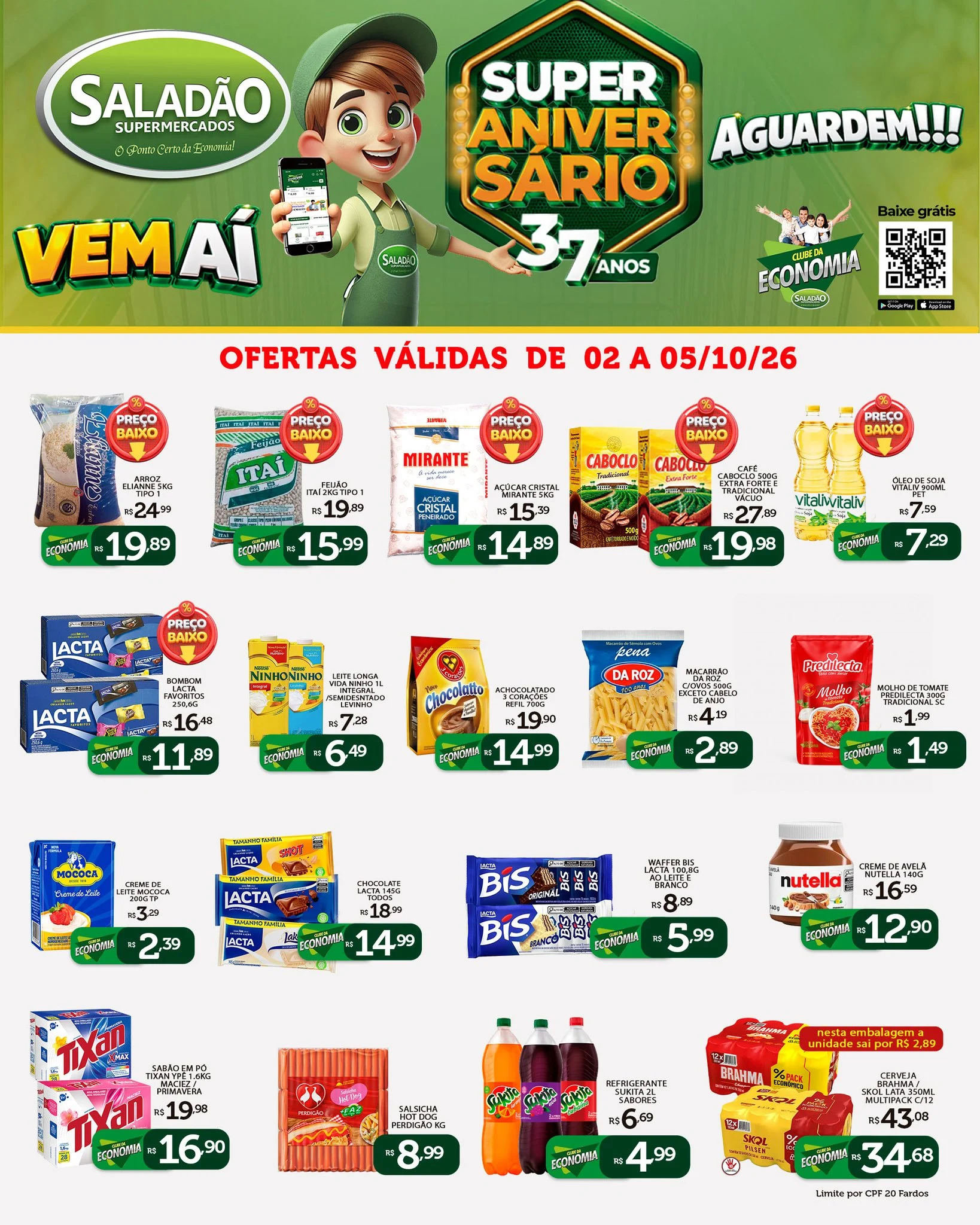 Ofertas Saladão Supermercados – 02/10/2026