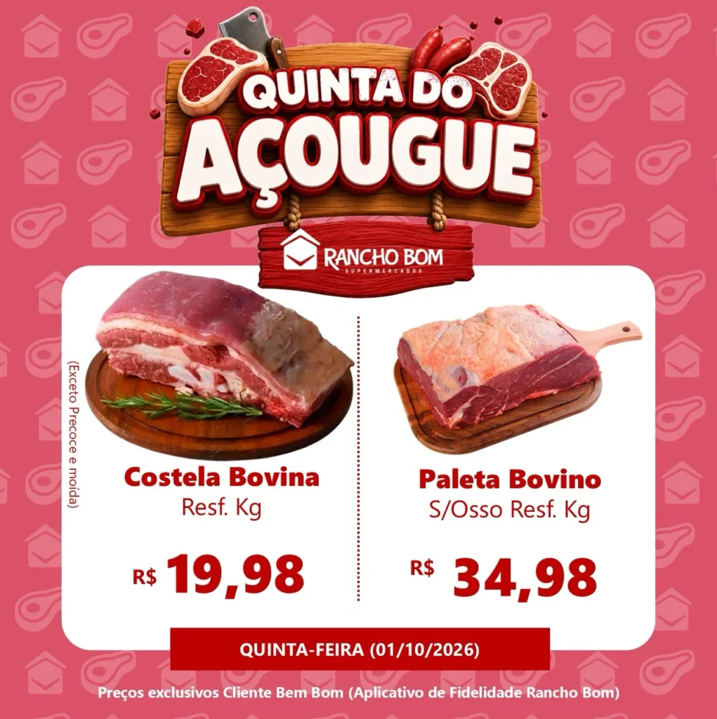 Ofertas Rancho Bom Supermercados – 01/10/2026