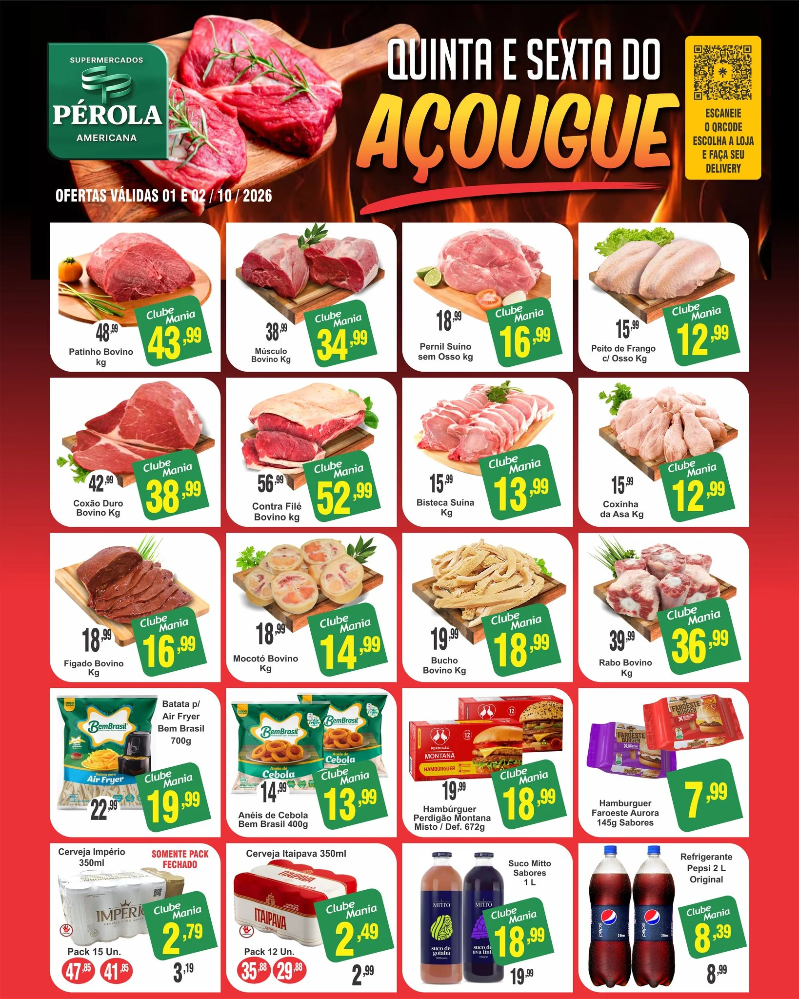 Ofertas Supermercados Pérola Americana – 02/10/2026