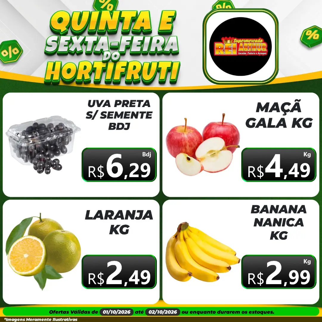 Ofertas Supermercado Rei Arthur💥 – 02/10/2026