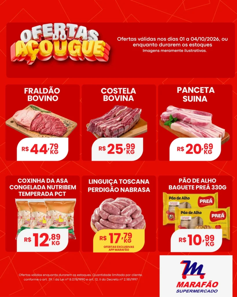 Ofertas Marafão Supermercado | Guariba – 04/10/2026