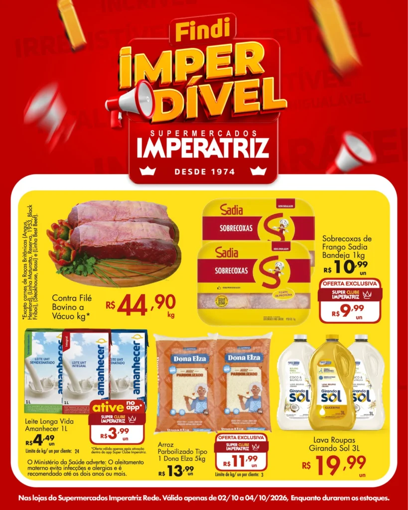 Ofertas Rede Supermercados Imperatriz – 04/10/2026