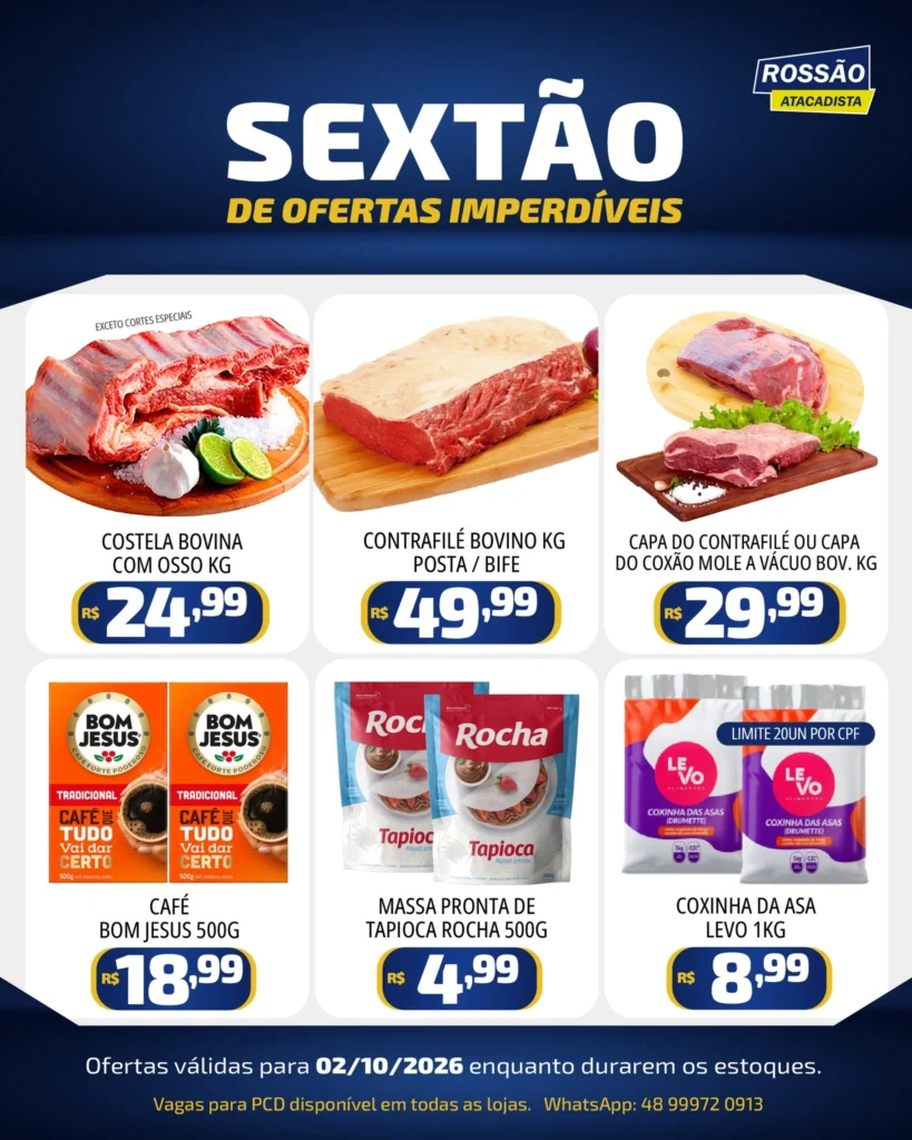 Ofertas Rossão Atacadista – 02/10/2026