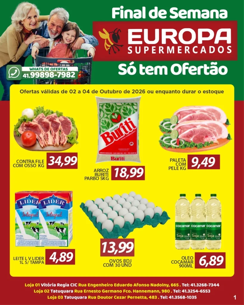 Ofertas Europa Supermercados – 02/10/2026