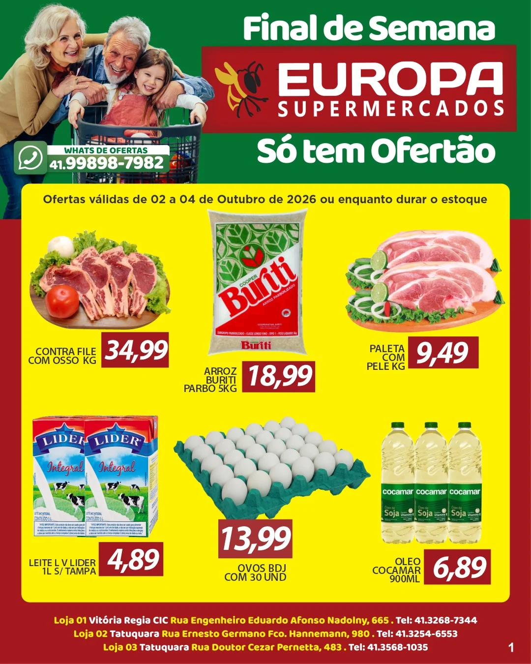 Ofertas Europa Supermercados – 02/10/2026