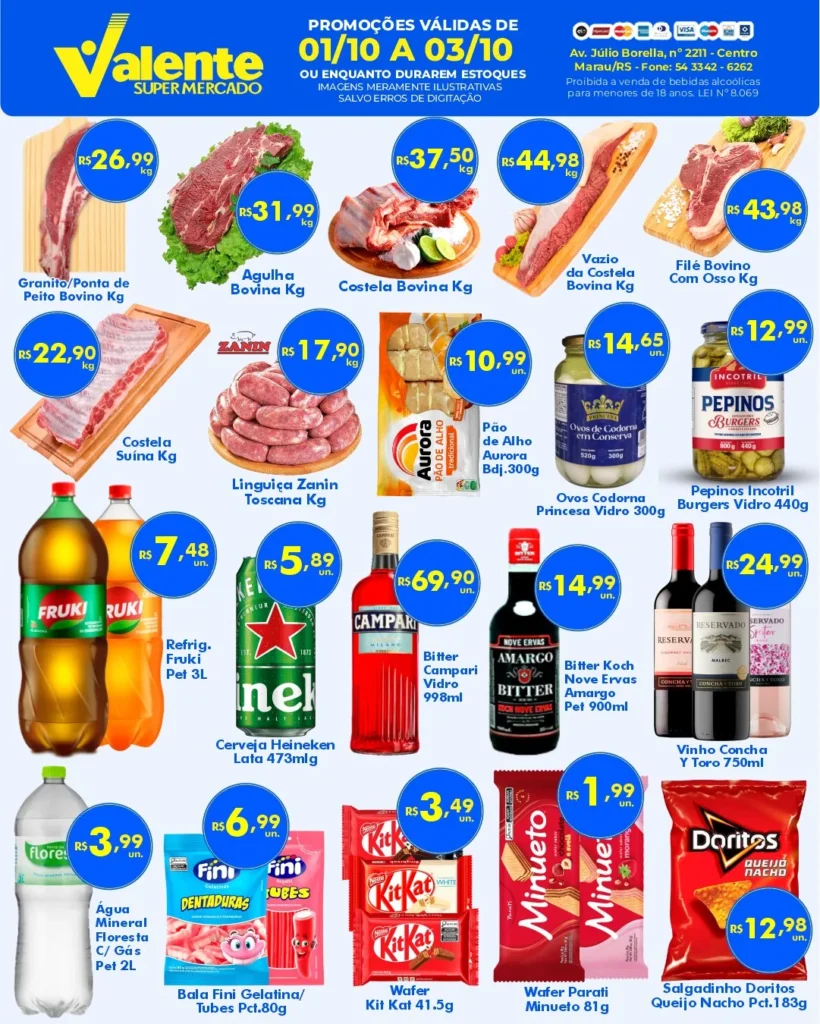 Ofertas Valente Supermercado – 03/10/2026 Ofertas Valente Supermercado – 03/10/2026