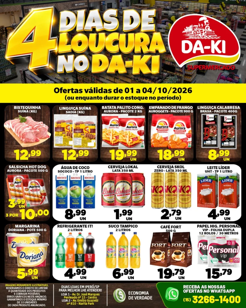 Ofertas Supermercado DA-KI – 04/10/2026