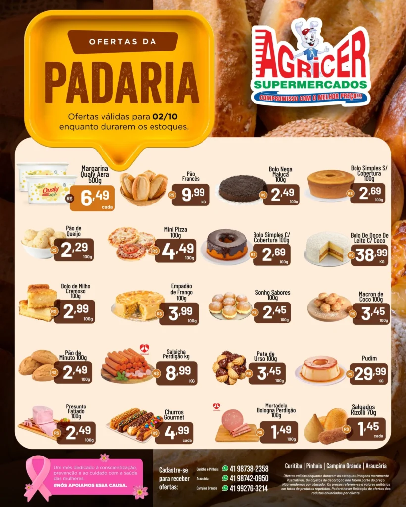 Ofertas Agricer Supermercados – 02/10/2026