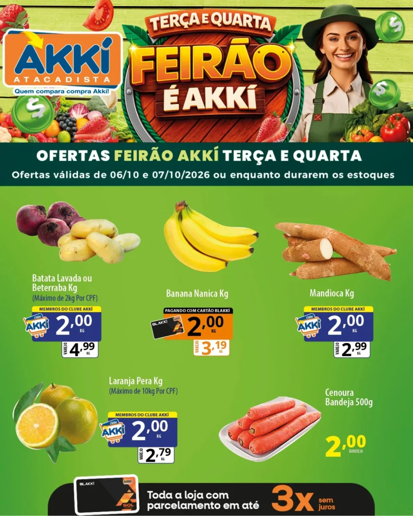 Ofertas Akkí Atacadista – 07/10/2026