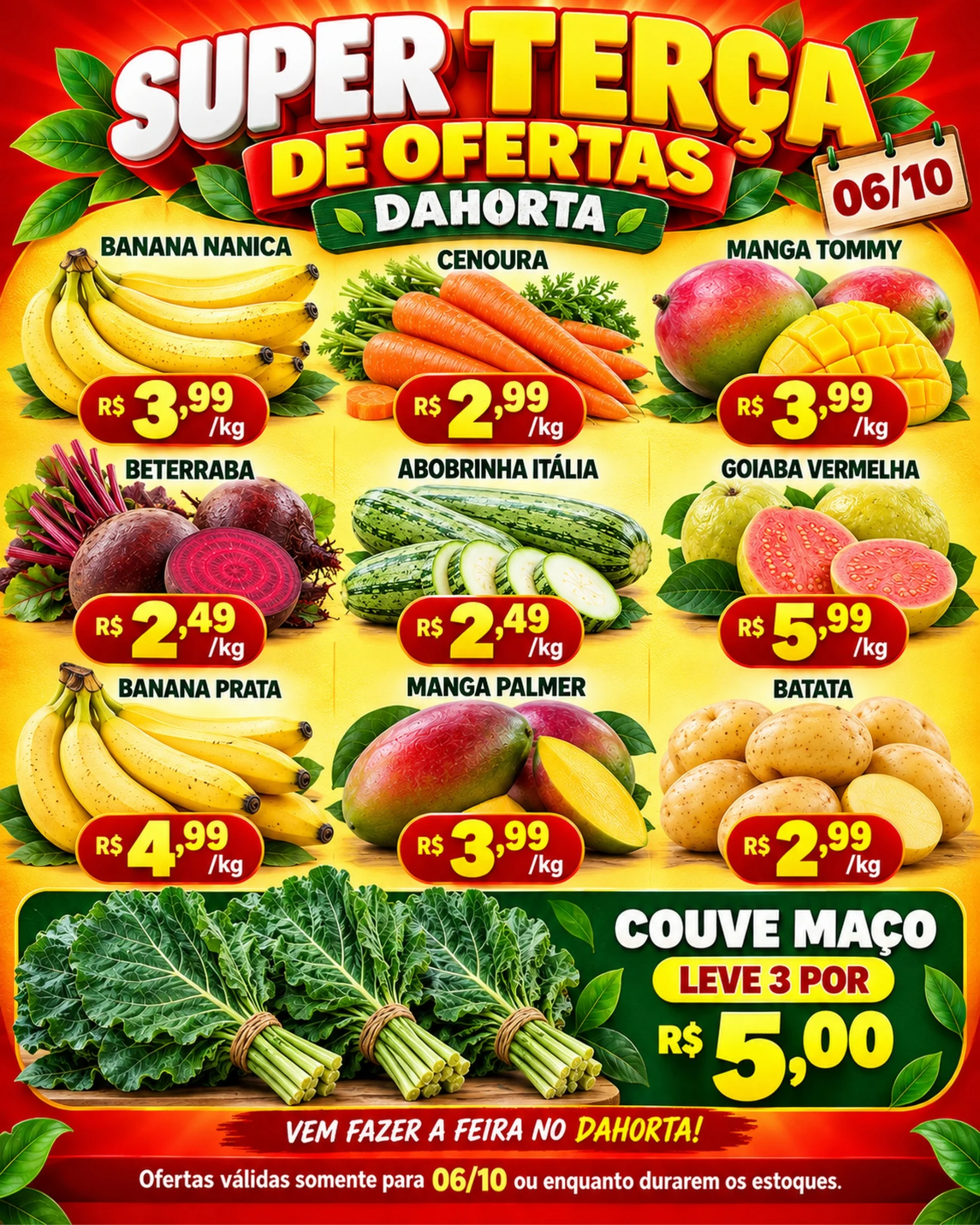 Ofertas Dahorta Hortifruti – 06/10/2026