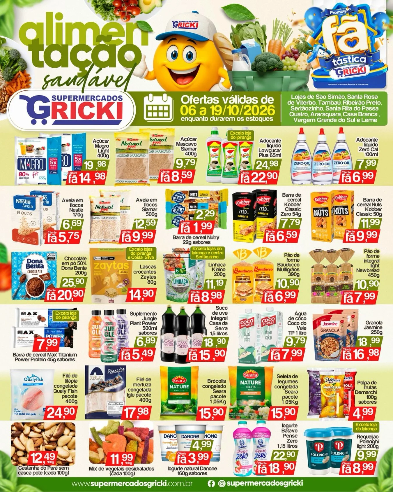 Ofertas Supermercados Gricki – 19/10/2026