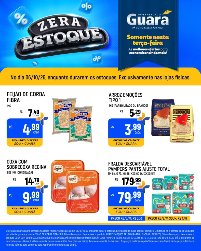 Ofertas Supermercado Guará – 06/10/2026