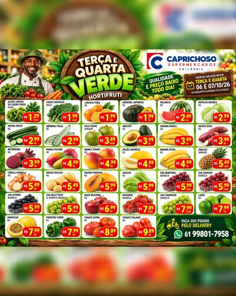 Ofertas Supermercado Caprichoso Ceilândia – 07/10/2026