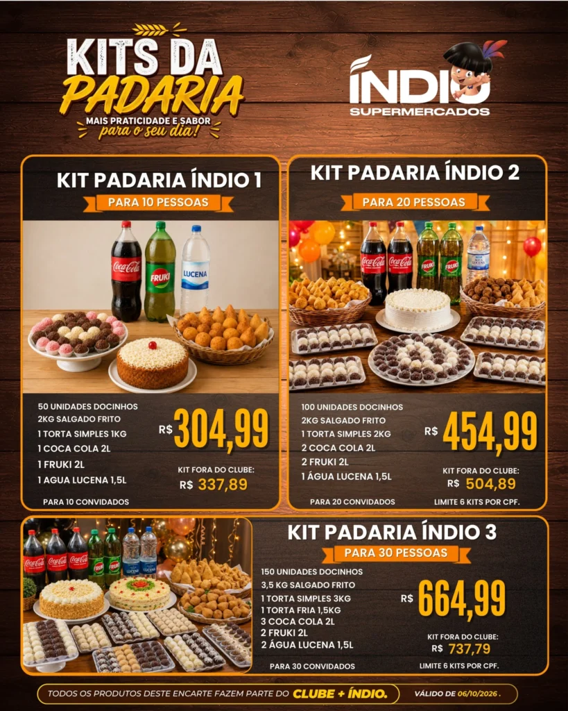 Ofertas Supermercados Índio – 06/10/2026 Ofertas Supermercados Índio – 06/10/2026