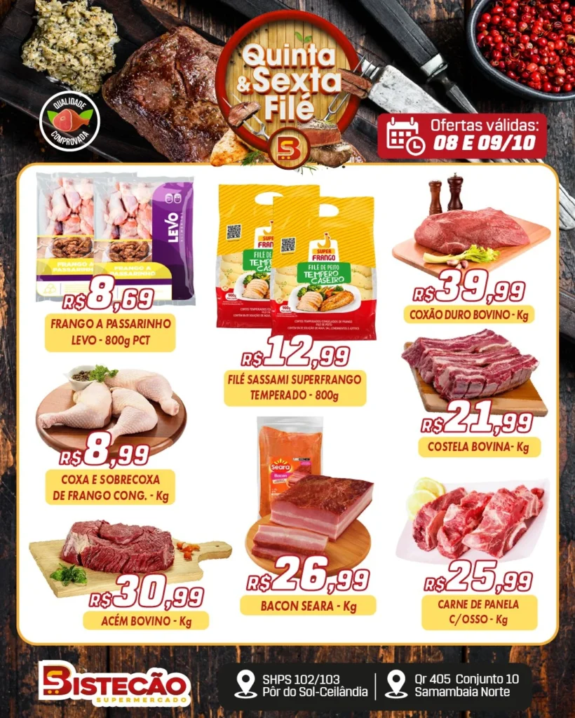 Ofertas Bistecão Supermercado – 09/10/2026 Ofertas Bistecão Supermercado – 09/10/2026