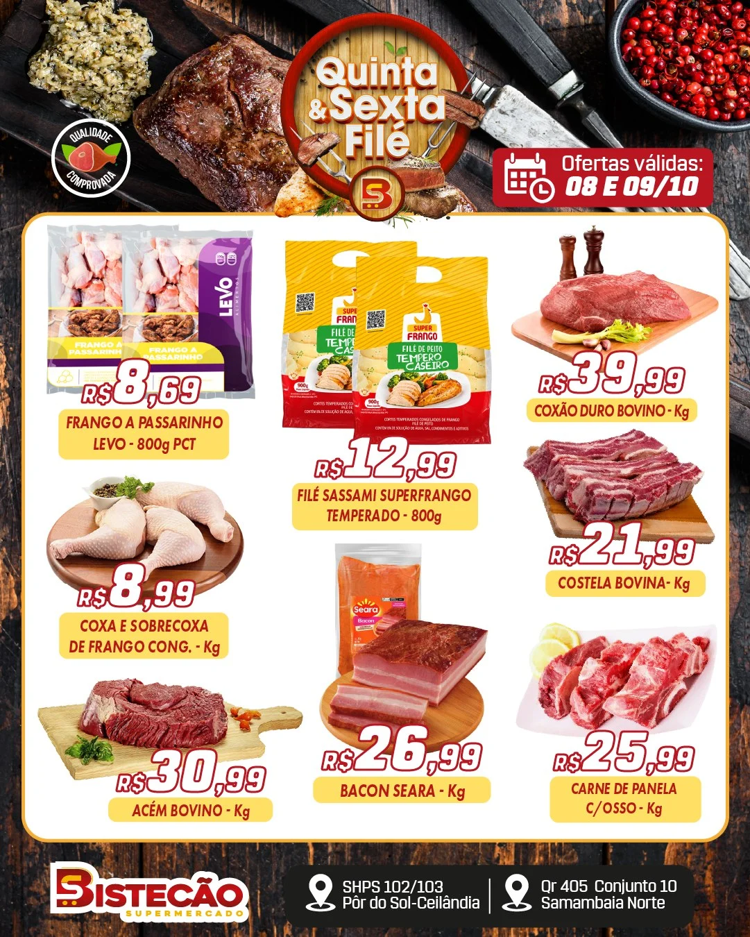 Ofertas Bistecão Supermercado – 09/10/2026