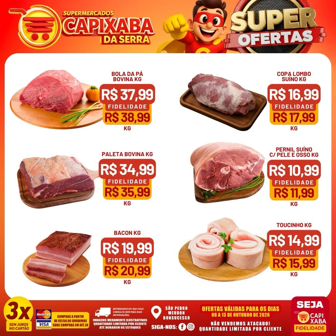 Ofertas Supermercados Capixaba da Serra – 13/10/2026