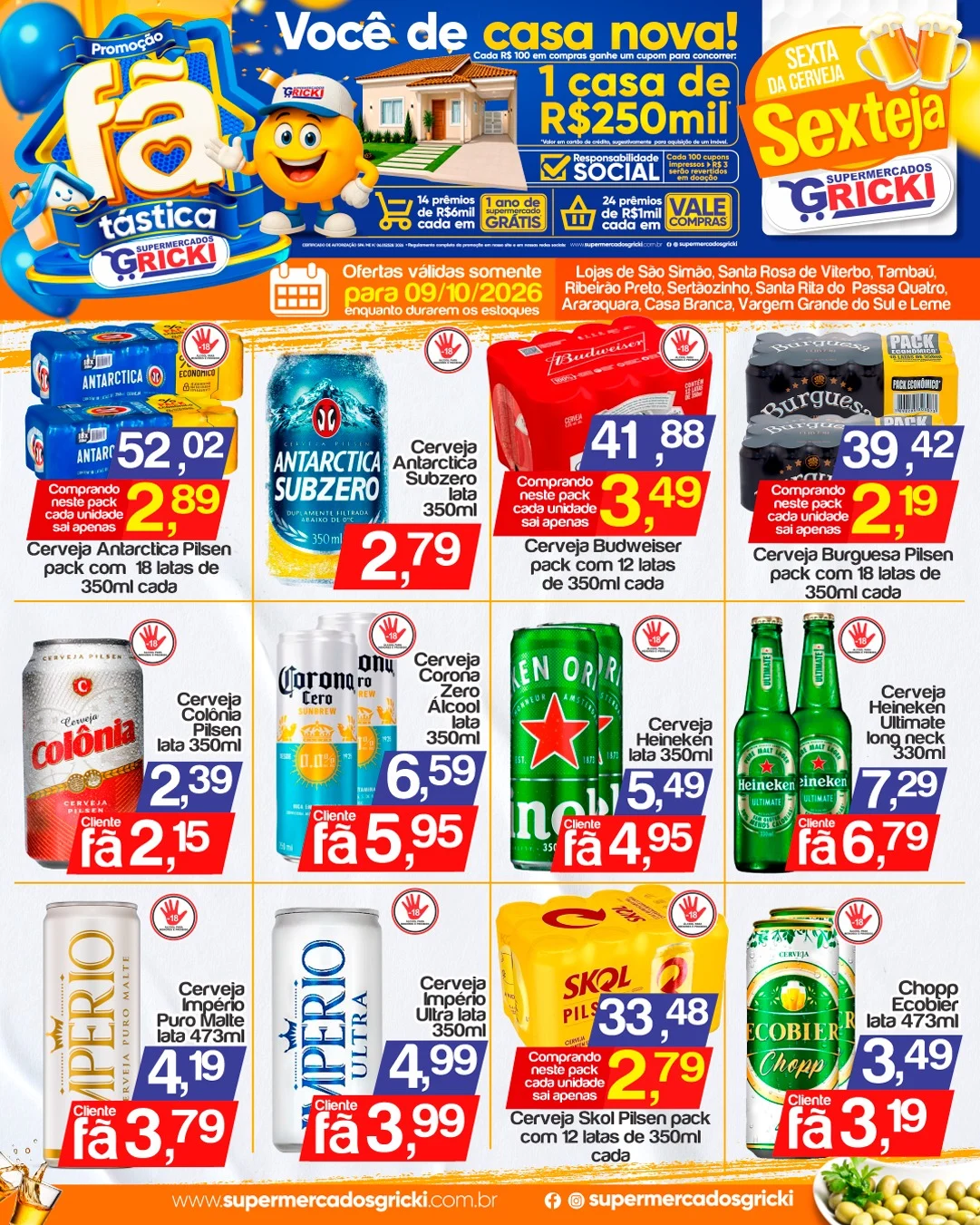 Ofertas Supermercados Gricki – 09/10/2026