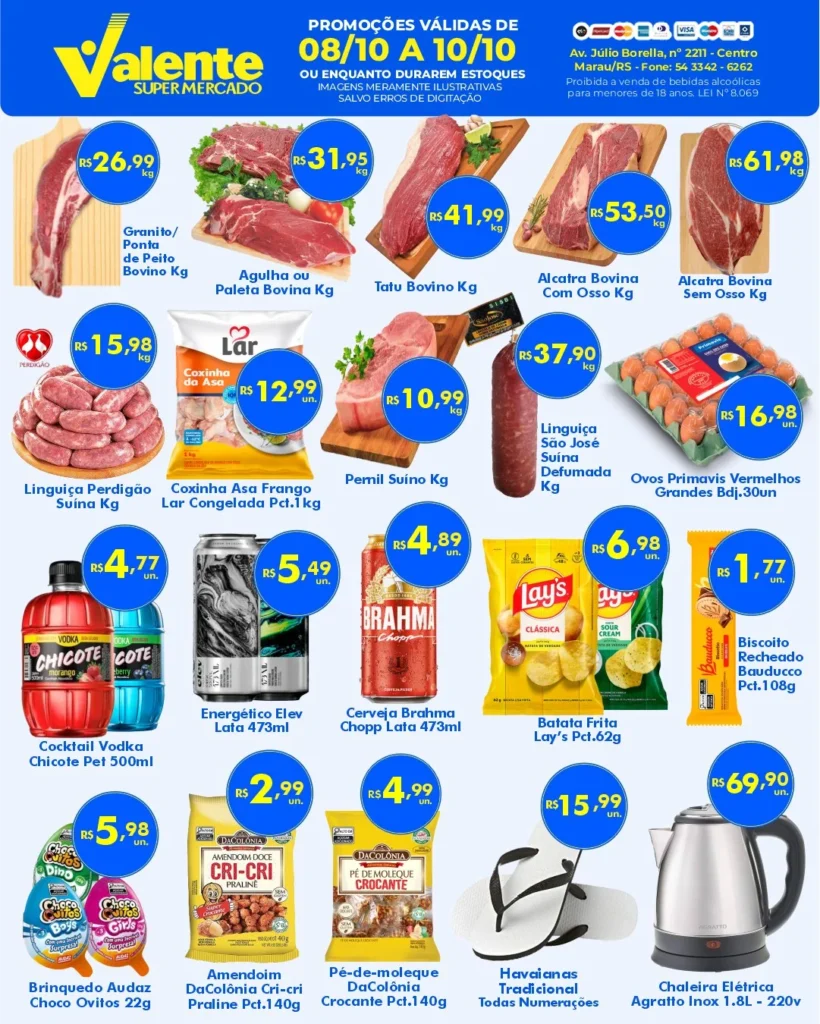 Ofertas Valente Supermercado – 10/10/2026 Ofertas Valente Supermercado – 10/10/2026