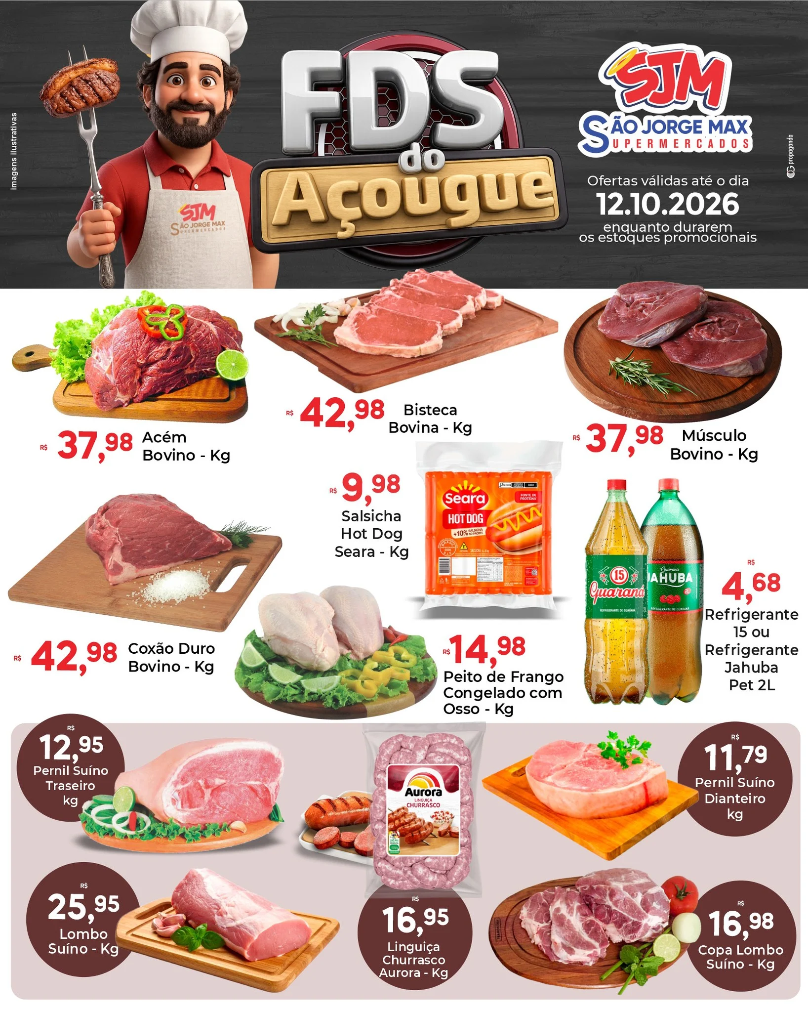 Ofertas São Jorge Max Supermercados – 12/10/2026 Ofertas São Jorge Max Supermercados – 12/10/2026