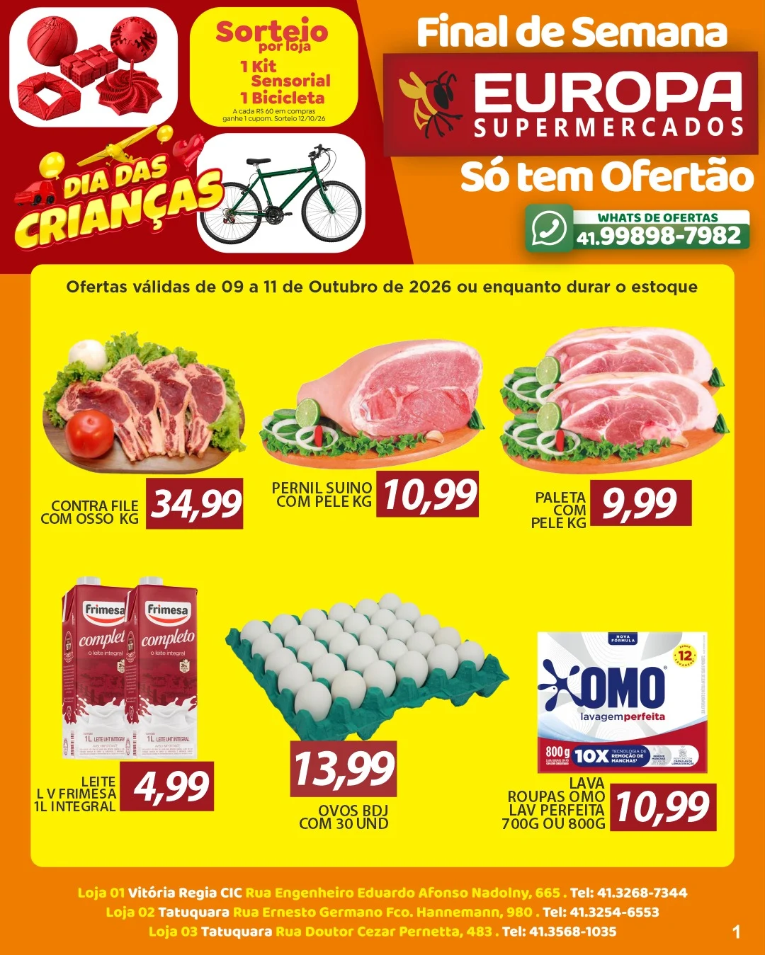 Ofertas Europa Supermercados – 11/10/2026