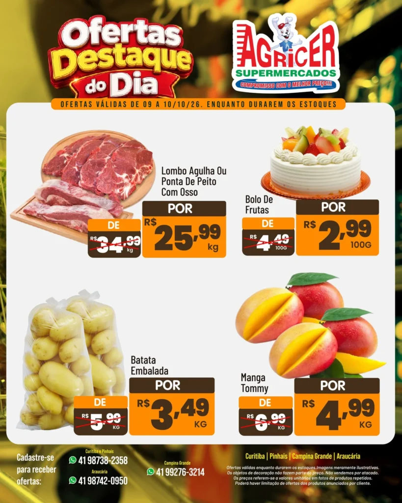 Ofertas Agricer Supermercados – 10/10/2026