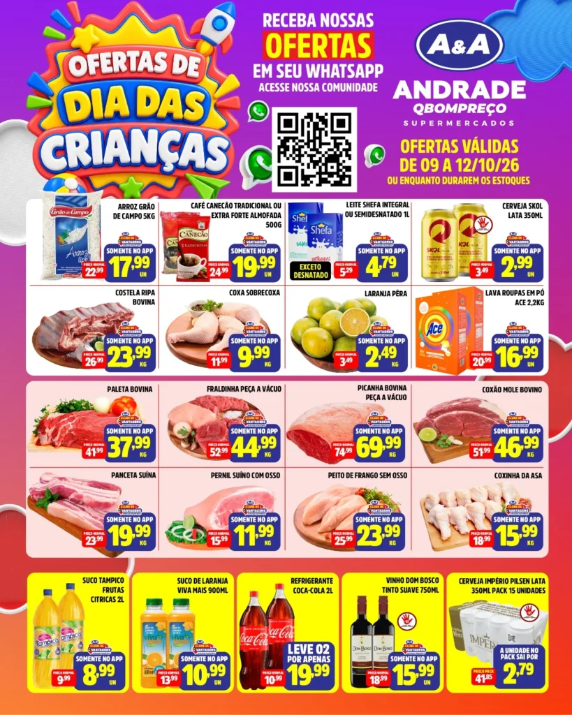 Ofertas Supermercados Andrade Qbompreço – 12/10/2026
