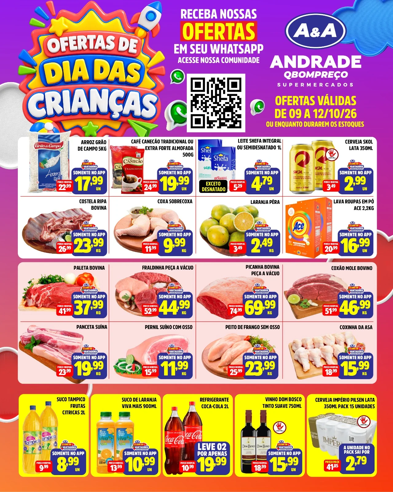 Ofertas Supermercados Andrade Qbompreço – 12/10/2026
