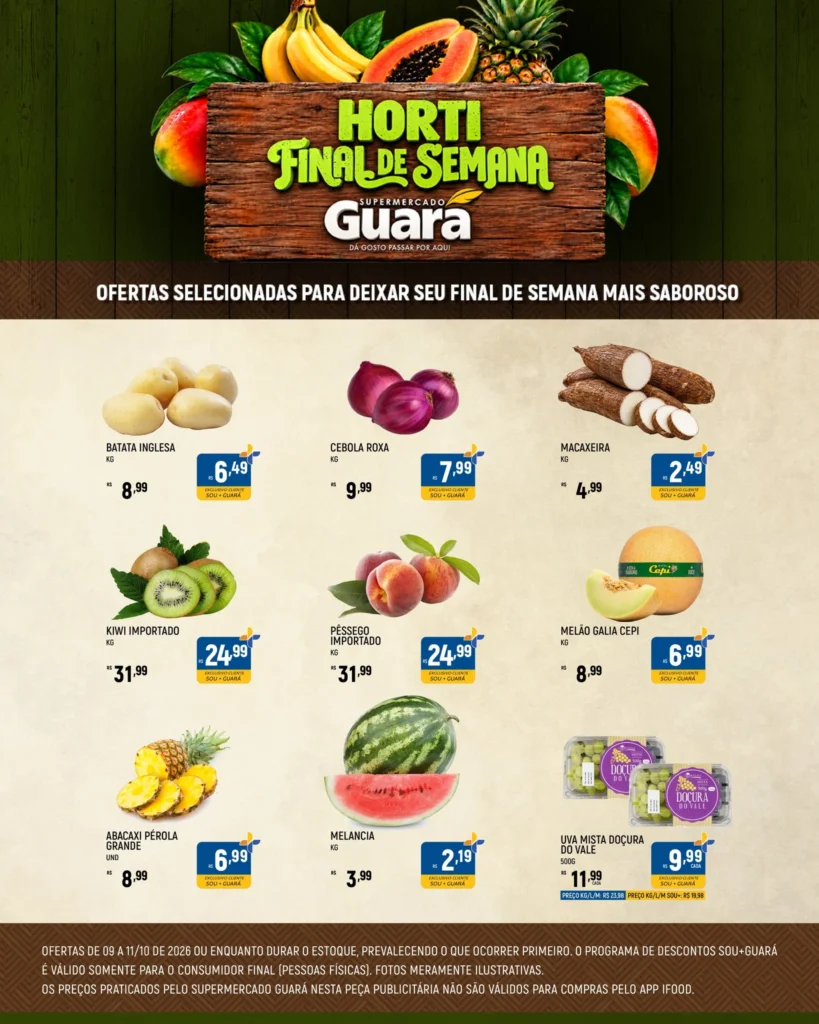 Ofertas Supermercado Guará – 11/10/2026 Ofertas Supermercado Guará – 11/10/2026