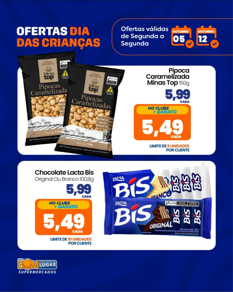 Ofertas Rede Bom Lugar Supermercados – até 12/10/2026 Ofertas Rede Bom Lugar Supermercados – até 12/10/2026