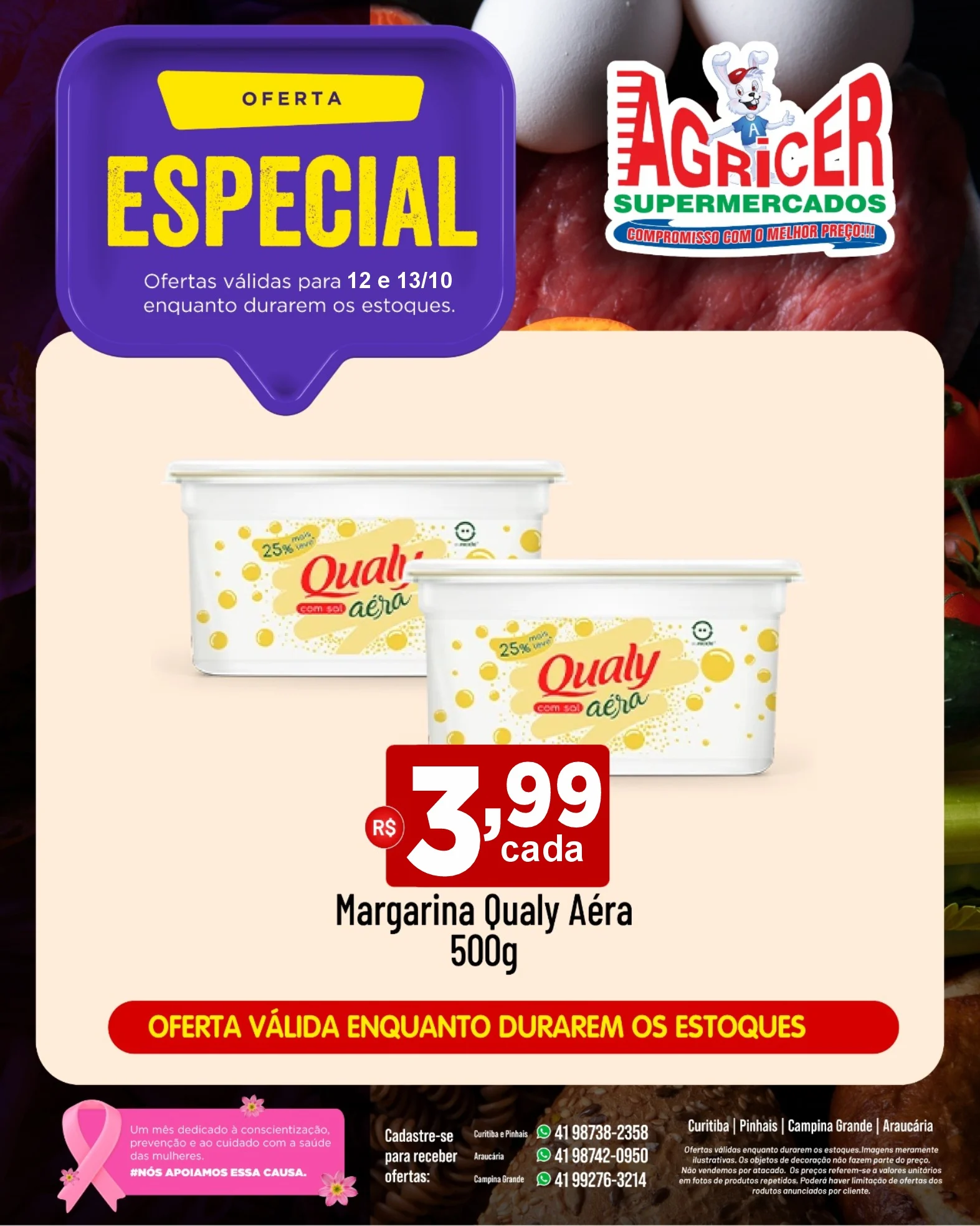 Ofertas Agricer Supermercados – de 12/10 a 13/10