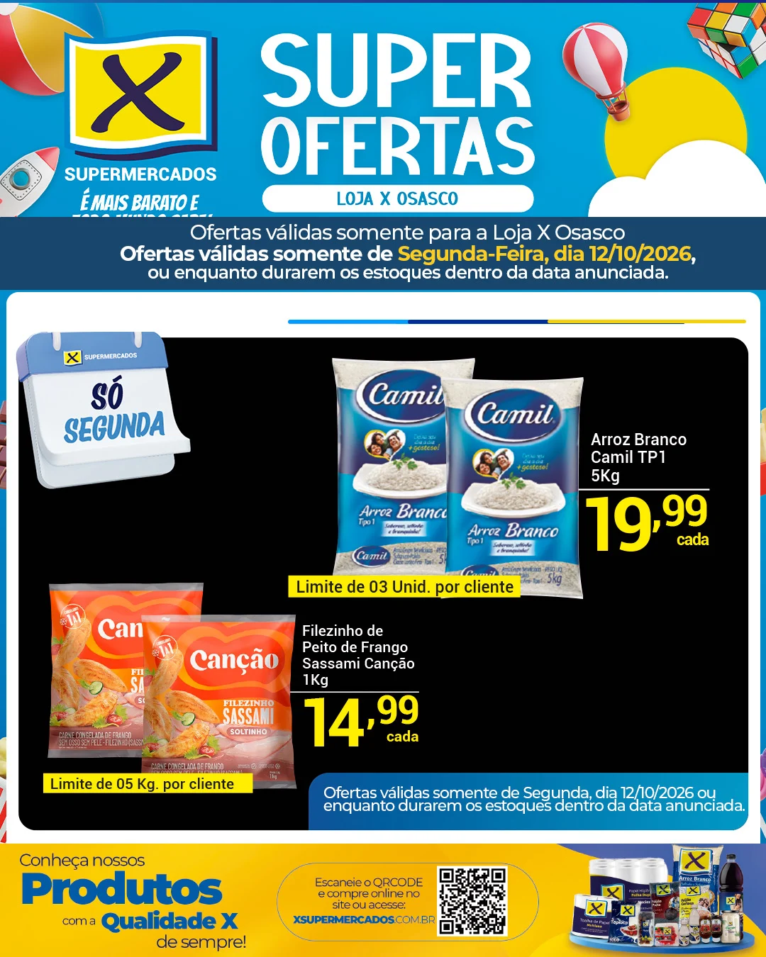 Ofertas Rede X Supermercados – de 12/10/2026 a 12/10/2026